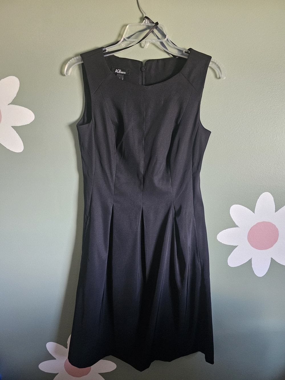 AGB Black Sleeveless Fit-and-Flare Dress